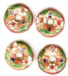 4 20x6mm Pink Cloisonné Donuts